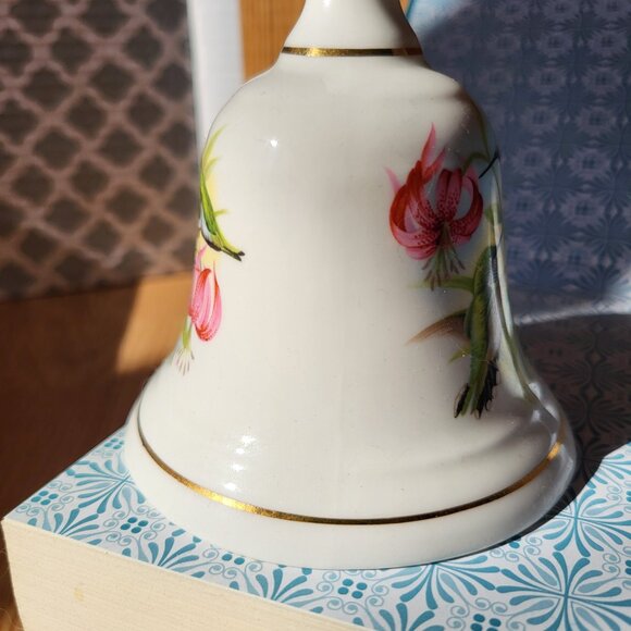 Collectible Bone China England Hummingbird Bell - Picture 13 of 15